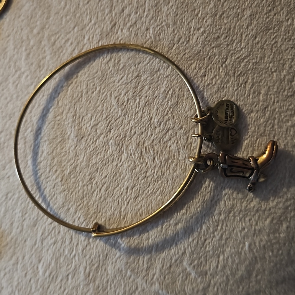 Alex & Ani gold cowgirl boot bracelet